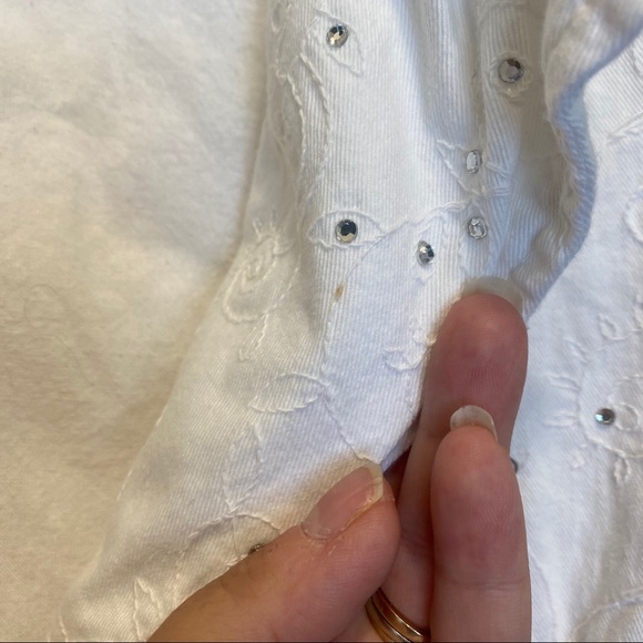 Karen hart white embroidered jean jacket - Picture 7 of 14